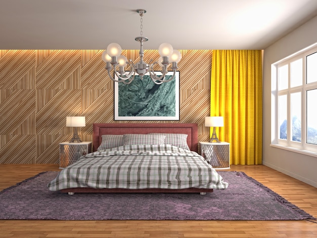 Illustration of the bedroom interior