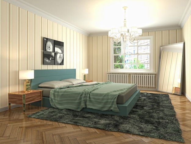 Illustration of the bedroom interior