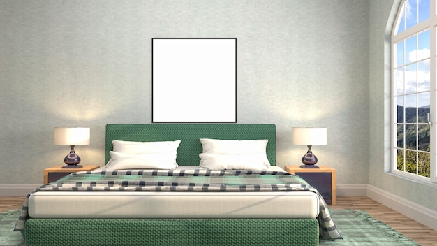 Illustration of the bedroom interior