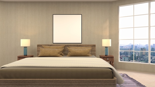 Illustration of the bedroom interior