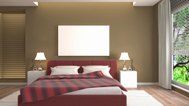 Illustration of the bedroom interior