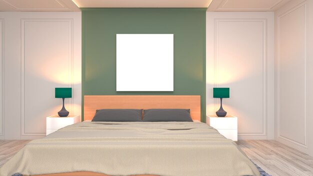 Illustration of the bedroom interior