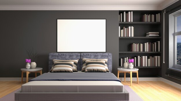 Illustration of the bedroom interior