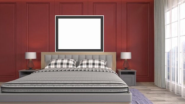 Illustration of the bedroom interior