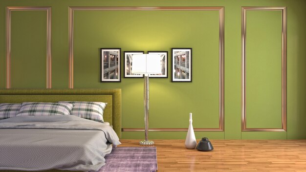 Illustration of the bedroom interior