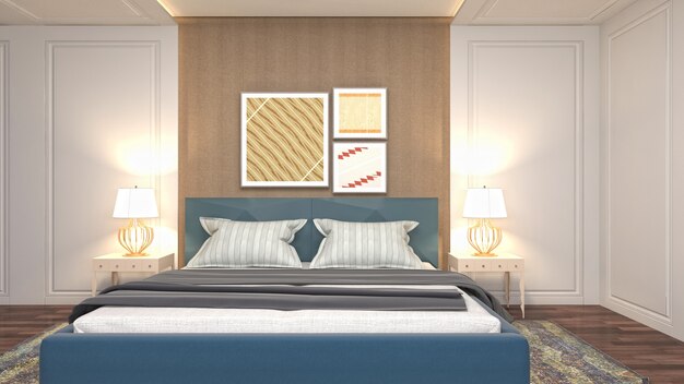 Illustration of the bedroom interior