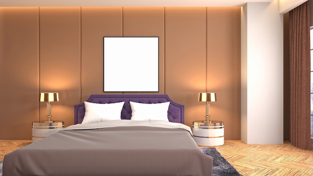 Illustration of the bedroom interior