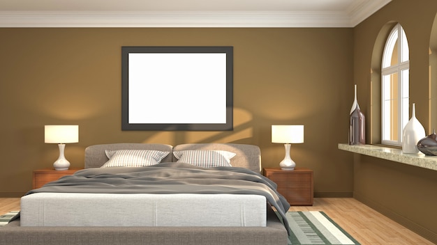 Illustration of the bedroom interior