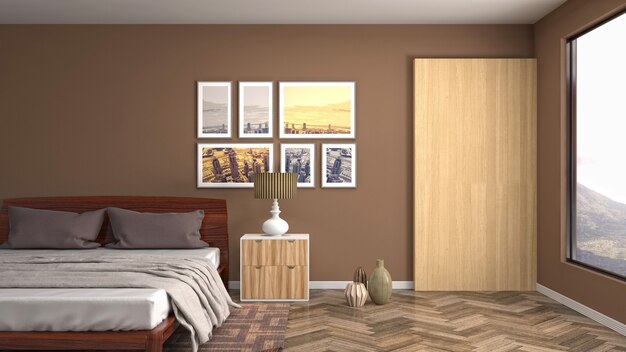 Illustration of the bedroom interior