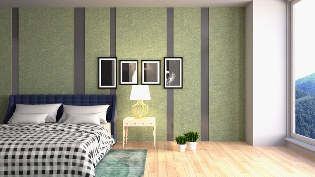 Illustration of the bedroom interior