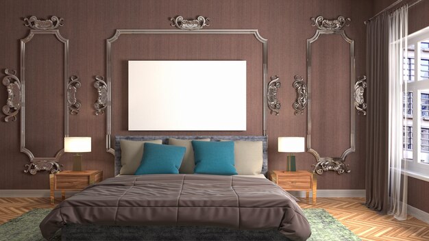 Illustration of the bedroom interior