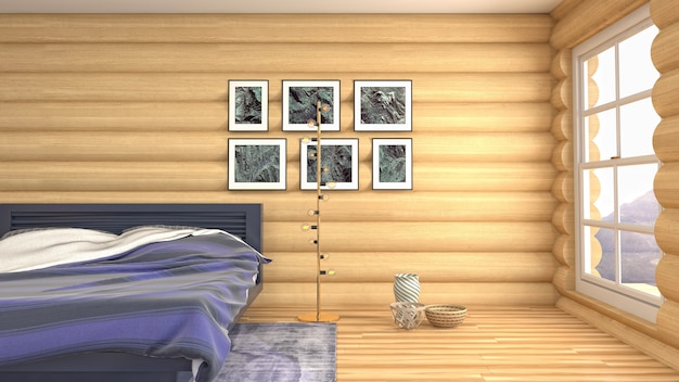 Illustration of the bedroom interior