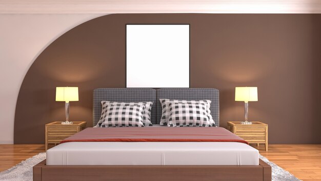 Illustration of the bedroom interior