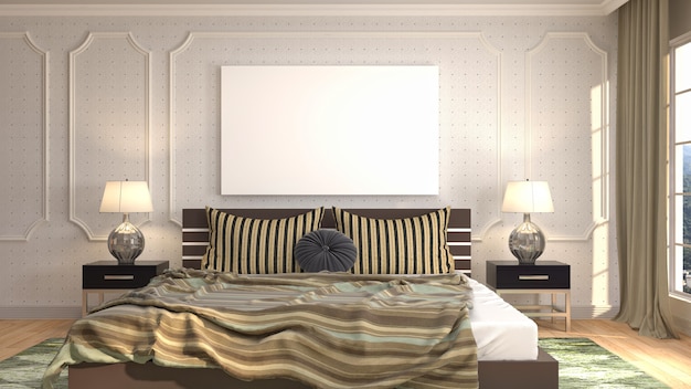 Illustration of the bedroom interior