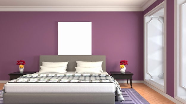 Illustration of the bedroom interior