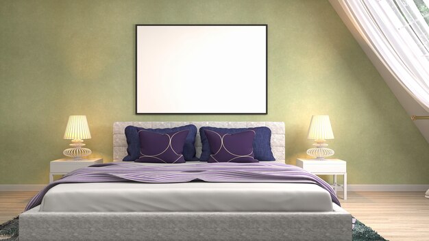 Illustration of the bedroom interior