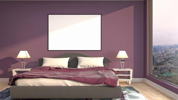 Illustration of the bedroom interior