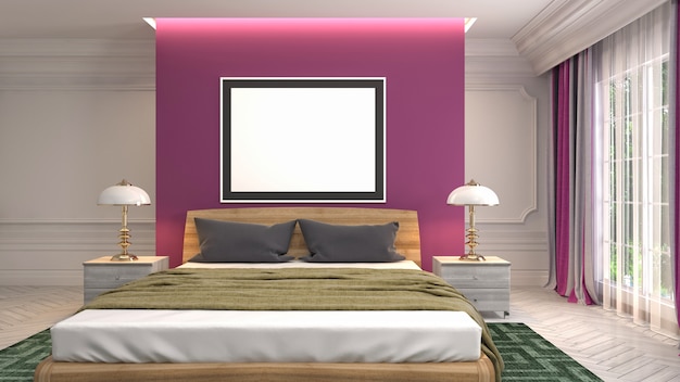 Illustration of the bedroom interior