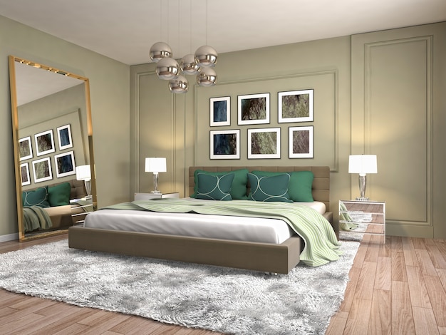 Illustration of the bedroom interior