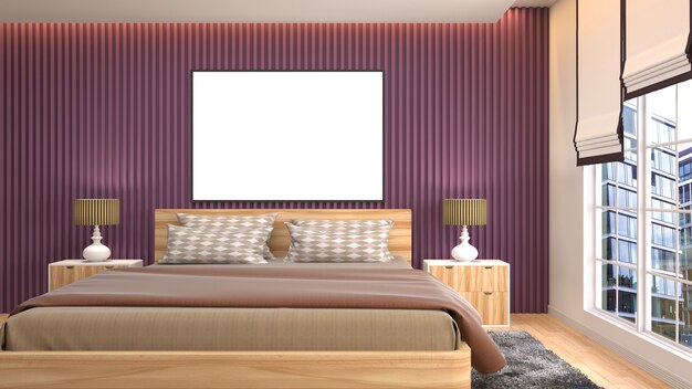 Illustration of the bedroom interior