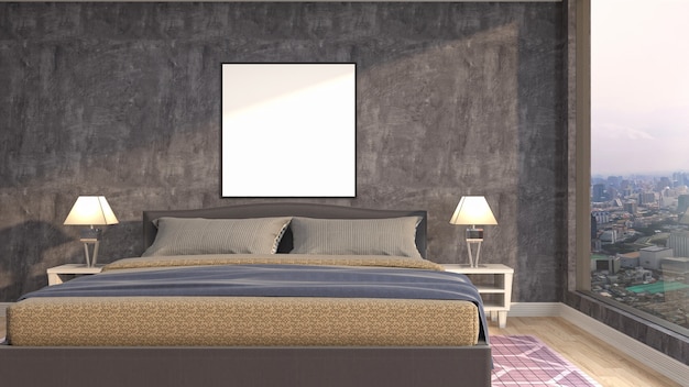 Illustration of the bedroom interior