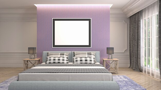 Illustration of the bedroom interior