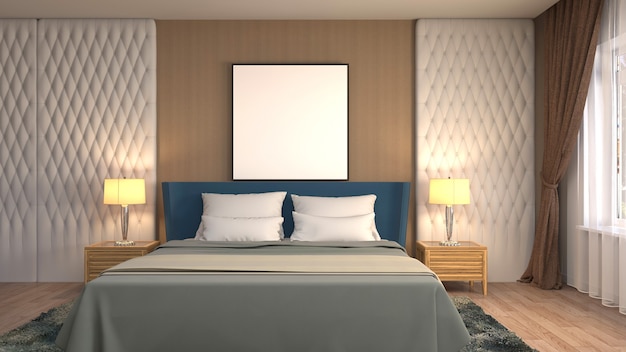 Illustration of the bedroom interior