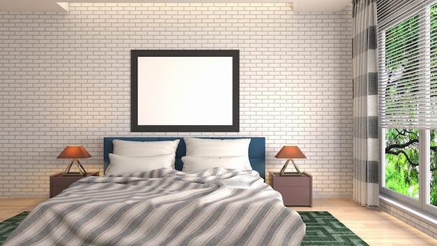 Illustration of the bedroom interior