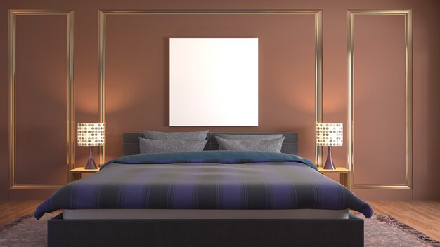 Illustration of the bedroom interior