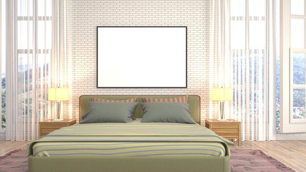 Illustration of the bedroom interior