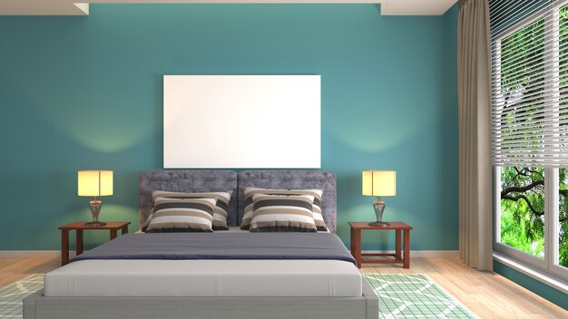 Illustration of the bedroom interior