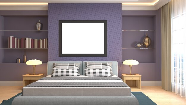 Illustration of the bedroom interior