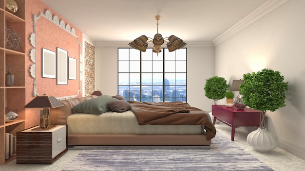 Illustration of the bedroom interior