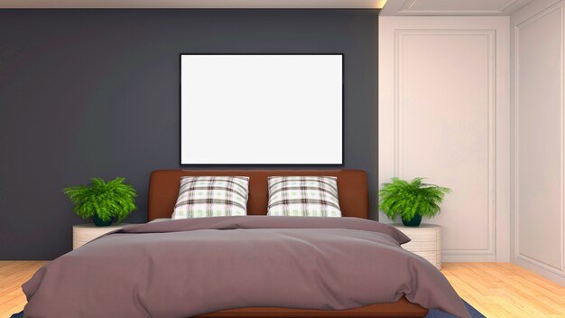 Illustration of the bedroom interior