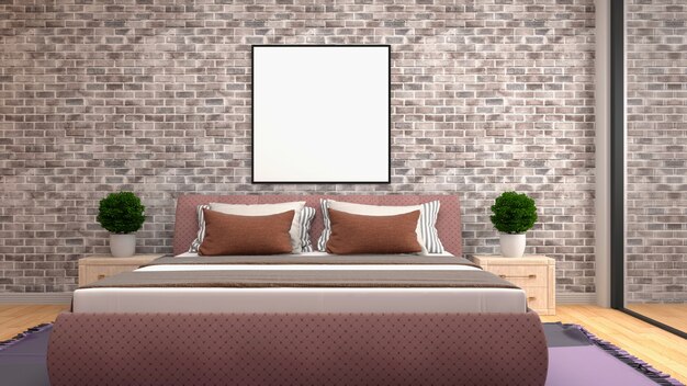 Illustration of the bedroom interior