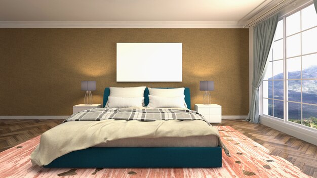 Illustration of the bedroom interior