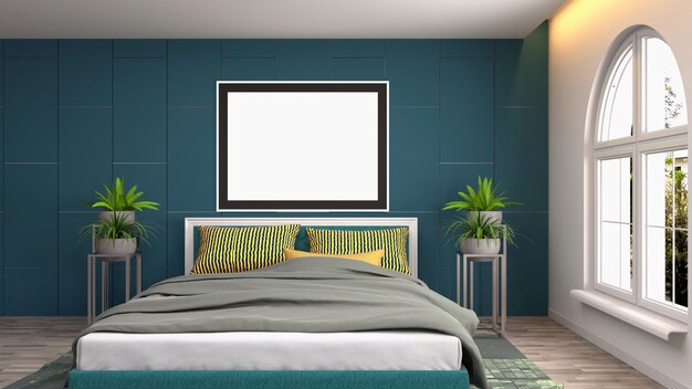 Illustration of the bedroom interior