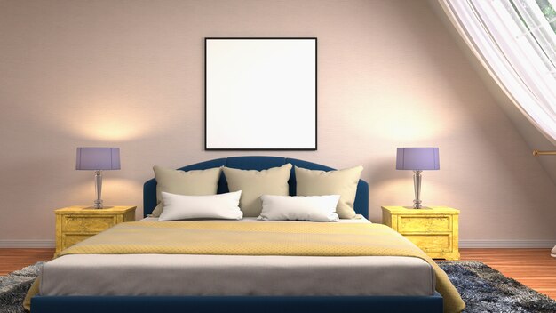 Illustration of the bedroom interior