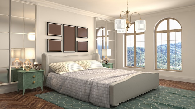 Illustration of the bedroom interior