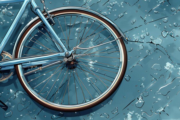 Photo an illustration of a bicycle wheel