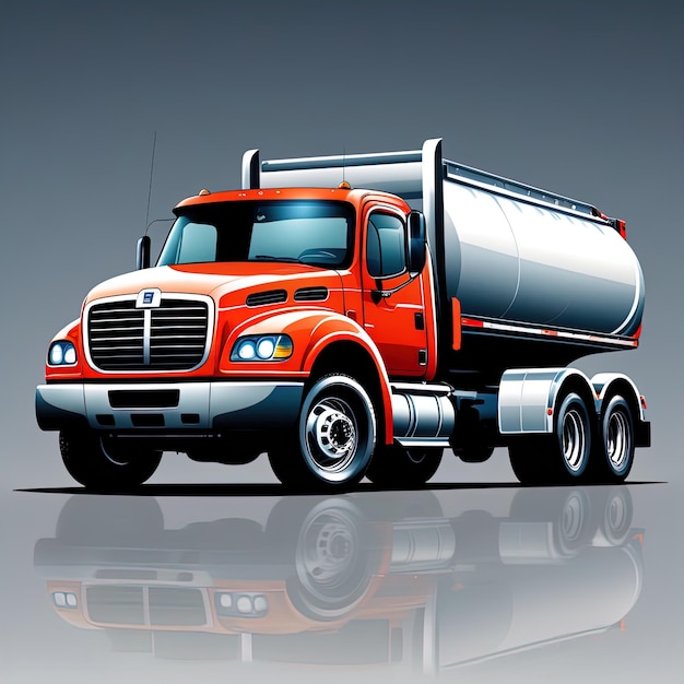 Photo illustration of a big truck