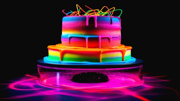 Photo illustration of birthday cake