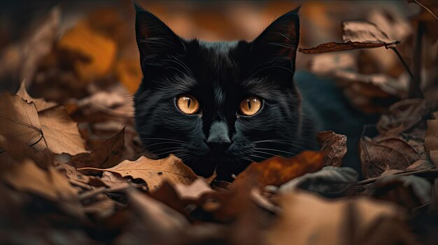 illustration of a black cat