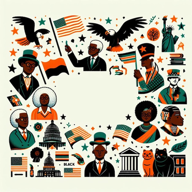 Photo illustration for black history month