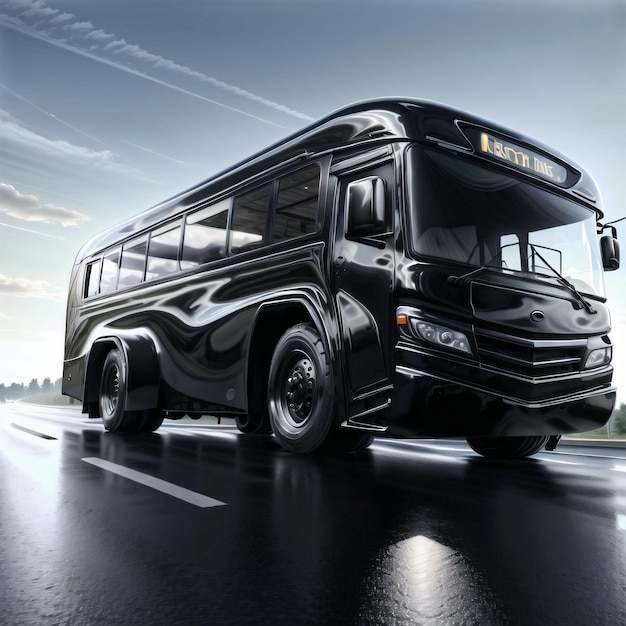 иллюстрация черного латексного автобуса