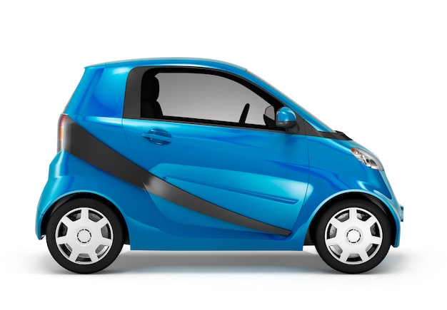 Illustration of a blue car