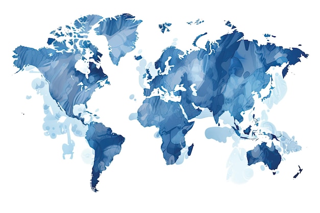 иллюстрация Голубая карта мира