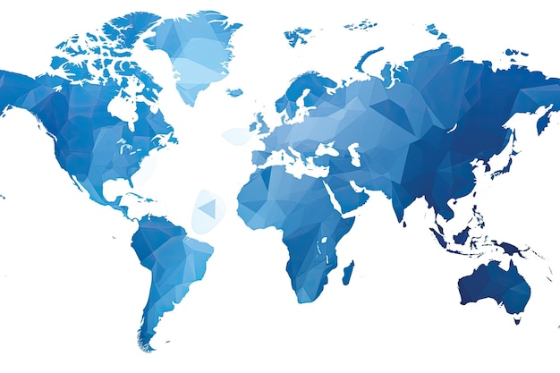 illustration Blue map of the world