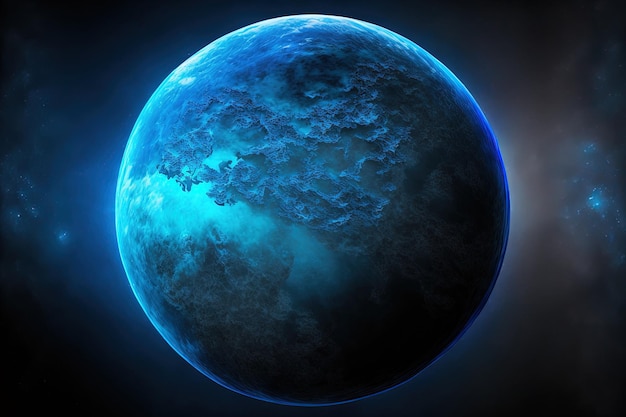 Illustration of the blue planet earth