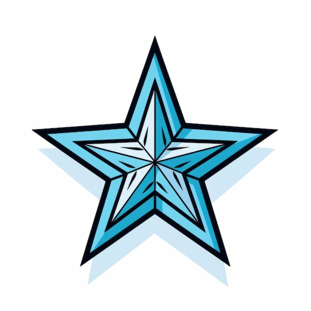 an illustration of a blue star on a white background